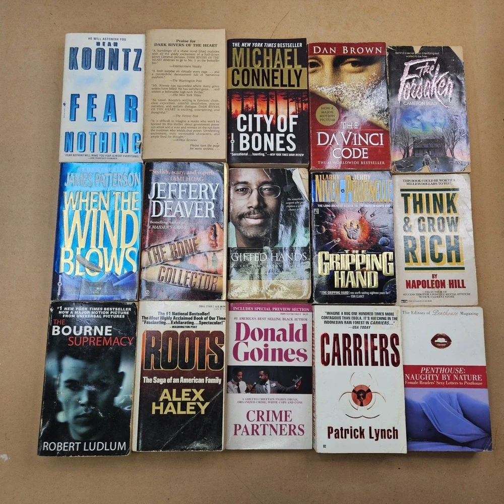 Lot of 15 Thriller & Suspense Mass Market Paperbacks - James Patterson, Koontz
